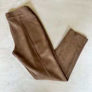 Altar’d State light brown tan faux suede pull on fitted pants trousers size M